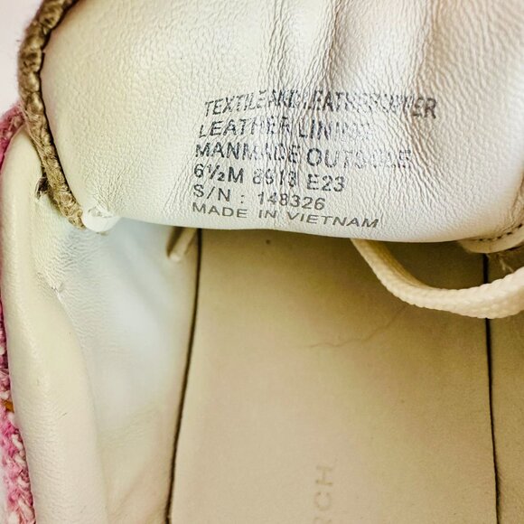NEW TORY BURCH TWEED AND LEATHER PINK BARBIE BARBIECORE SNEAKERS - Picture 10 of 10